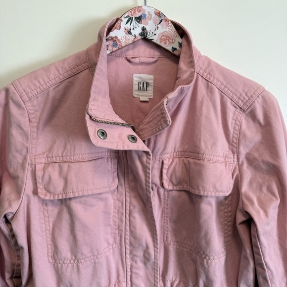 GAP Light Pink Utility Jacket! S Small Spring Light Coat - Picture 6 of 9